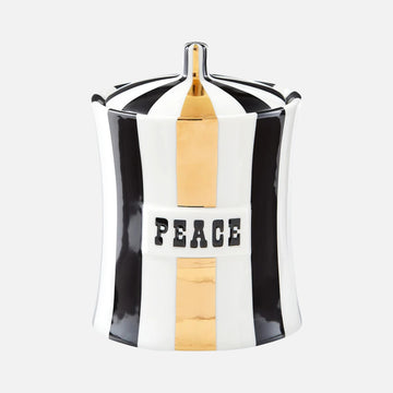 Vice Gilded Peace Canister - Porcelain with Gold Accents