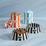 Vice Woof Pet Bowl – Hand-Painted Black & White Porcelain