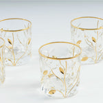 Gold Crystal Tumbler Glasses - Set of 4