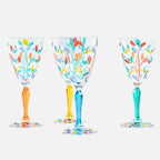 Multicoloured Crystal Wine Goblets – Set of 4