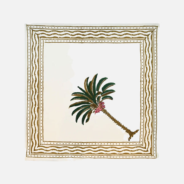 Hand-Printed Cotton Napkins – Set of 2, 40 × 40 cm