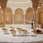 Medusa Gala Espresso Cup Set – 6 Small Porcelain