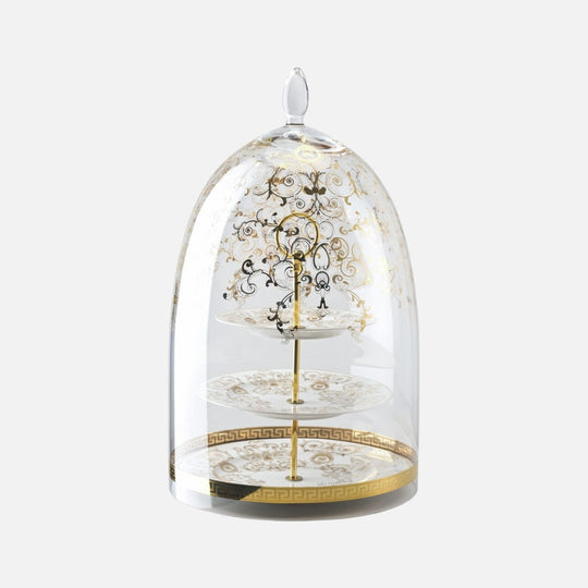 Medusa Gala 2-Tier Etagere – Small Porcelain Dessert Stand