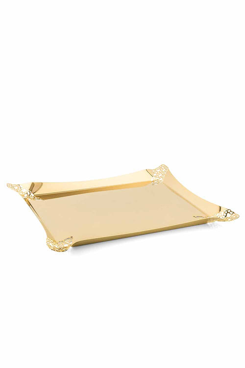 Mosaico Tray, 48x37cm, 24k Gold