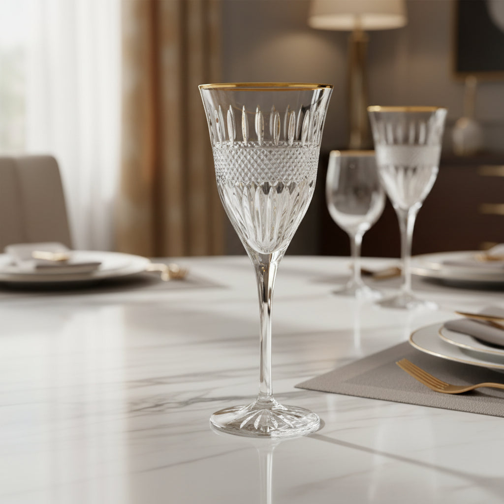 Wine Goblet with Gold Rim – Celebrate &amp; Gift Edition