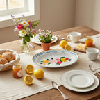 Oval Tray Flowers and Lemons ( Oval tray 19,5x13 cm )