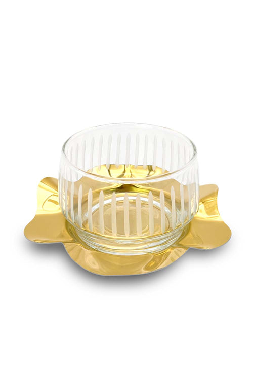 Petal Dessert Cups, Gold, Set of 6