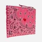 Call It Pochette Zippée Matelassé - Coeurstrawberry/ Real Red Quilted Zip Pouch