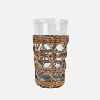 Rattan Cage Highball Glass – Handwoven Wicker