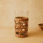 Rattan Cage Highball Glass – Handwoven Wicker