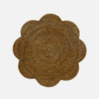 Rattan Scalloped Round Placemat in Natural - 1 Placemat