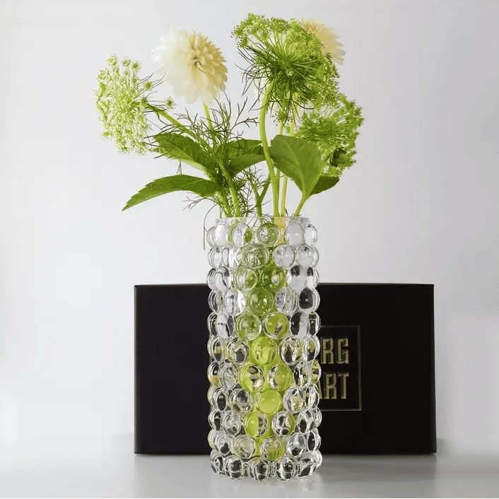 Hurricane Boule Vase – Clear Hand-Blown Glass