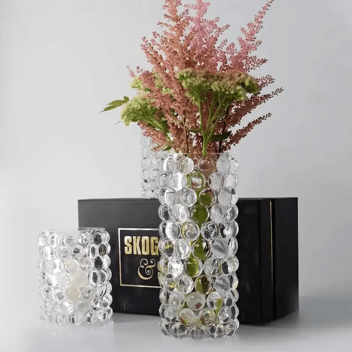 Hurricane Boule Vase – Clear Hand-Blown Glass