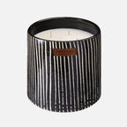Hand-painted ceramic scented candle Zebra Stripe ( L )