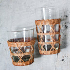 Seagrass Rattan Wide Cage Tumbler – Handwoven Accent