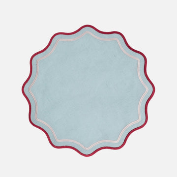 Set 2 scalloped placemats ( Placemats Ø 38 cm )