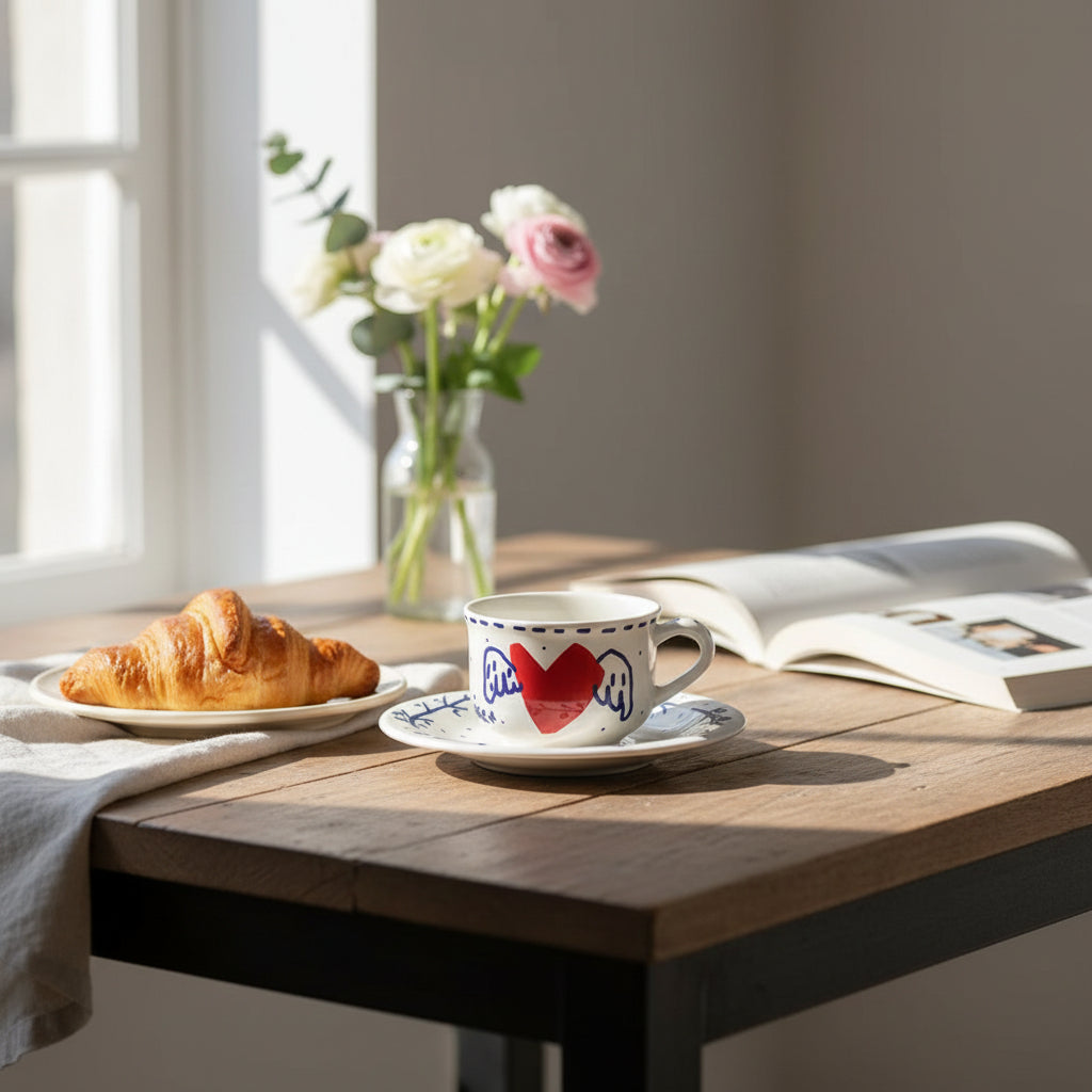 Set of 2 coffee cups & saucers - L'Archipel Sentimental