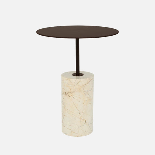 Side Table Macy B – Beige Marble & Metal