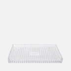 Spiral Rectangular Crystal Tray 30x25cm – Clear
