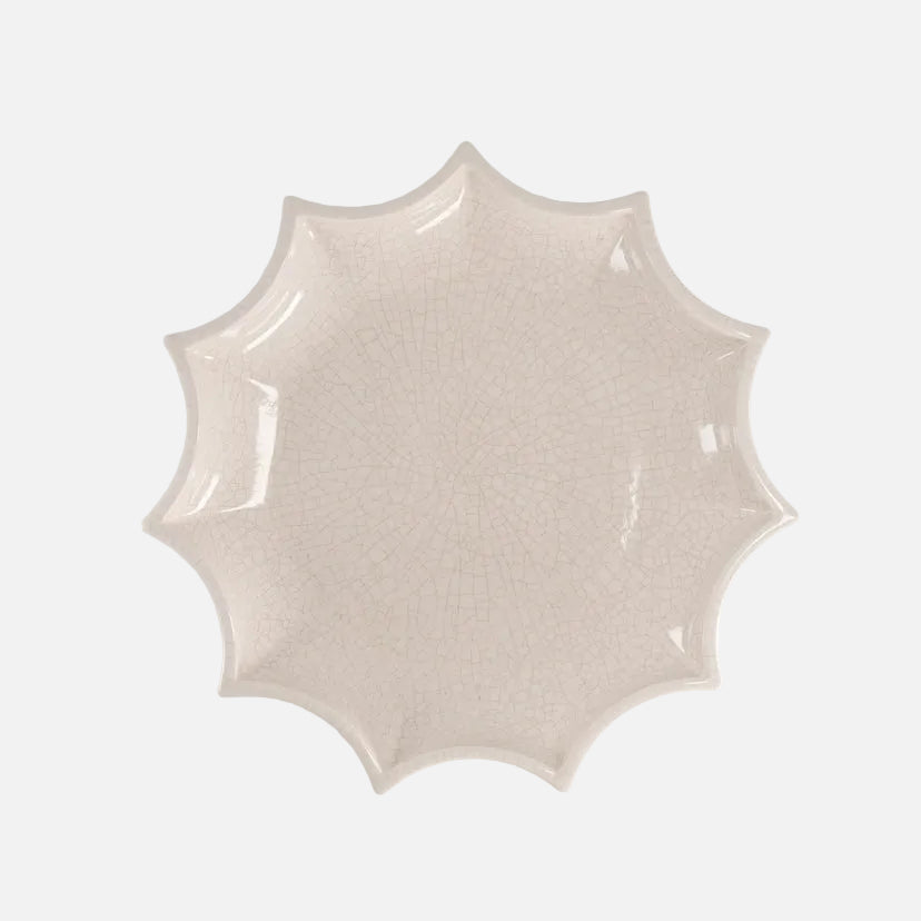 Tasca Large Ceramic Change Tray in Cream White