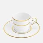 Opera White Espresso Cup & Saucer 9Cl G.B.