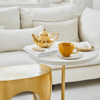 Good Morning Ceramic Teapot – Gold