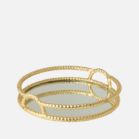 Gold Aluminium Tray – Large Decorative Home Accessory