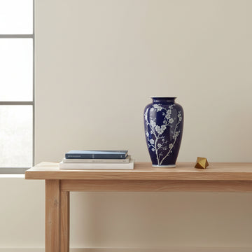 Abhika Chinoiserie Blossom Vase – Blue
