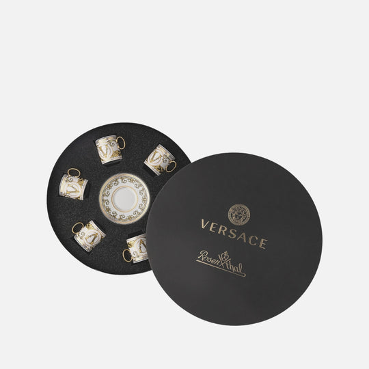 Virtus Gala Espresso Cup & Saucer Set – Porcelain, Set of 6