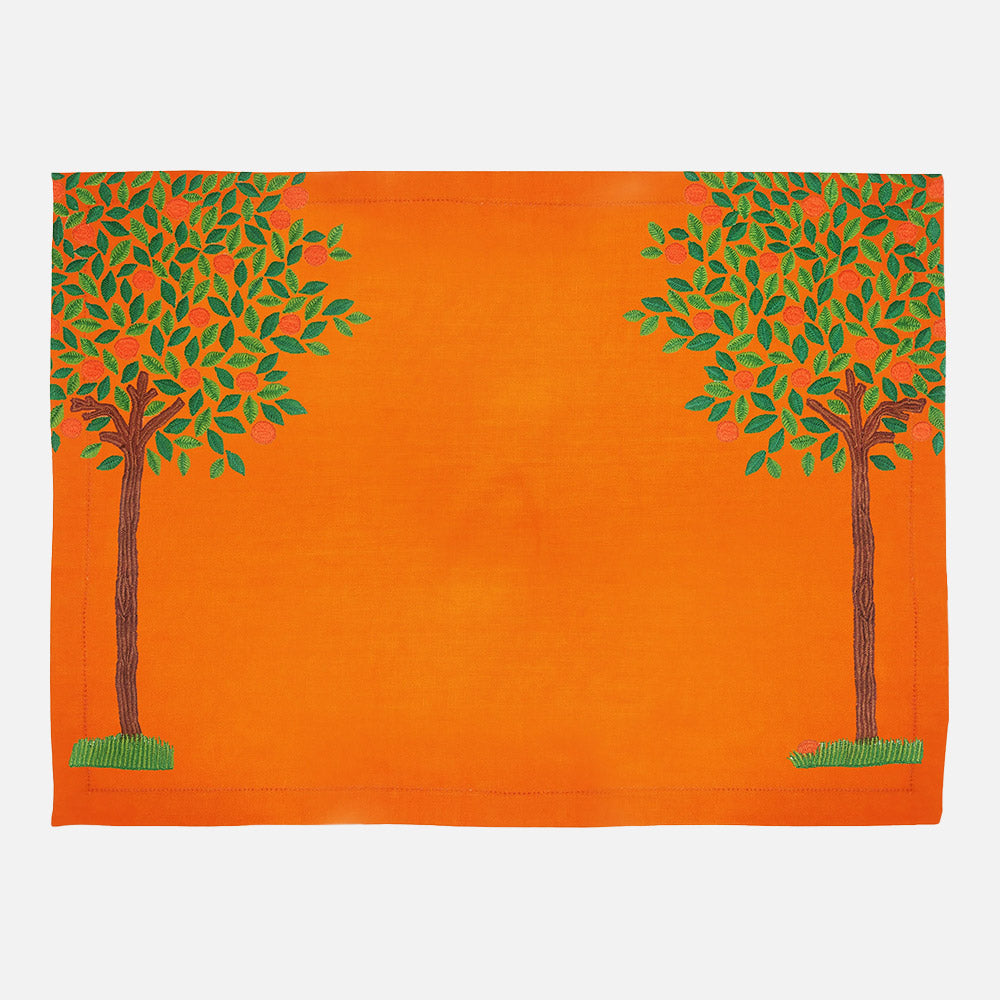 Orange Tree Placemat - Orange