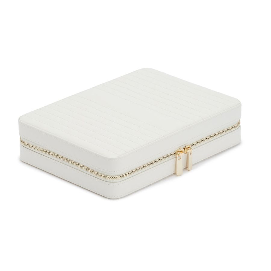 Maria Large Zip Case in White