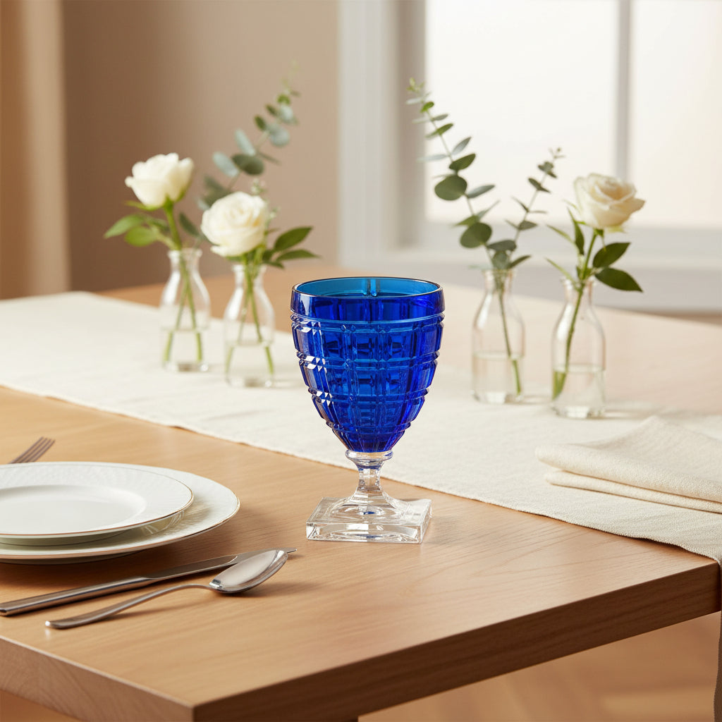 Winston Blue Acrylic Wine Glass