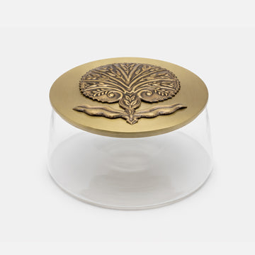 Candy Jar – Embossed Flower Sahara Rose (Large)