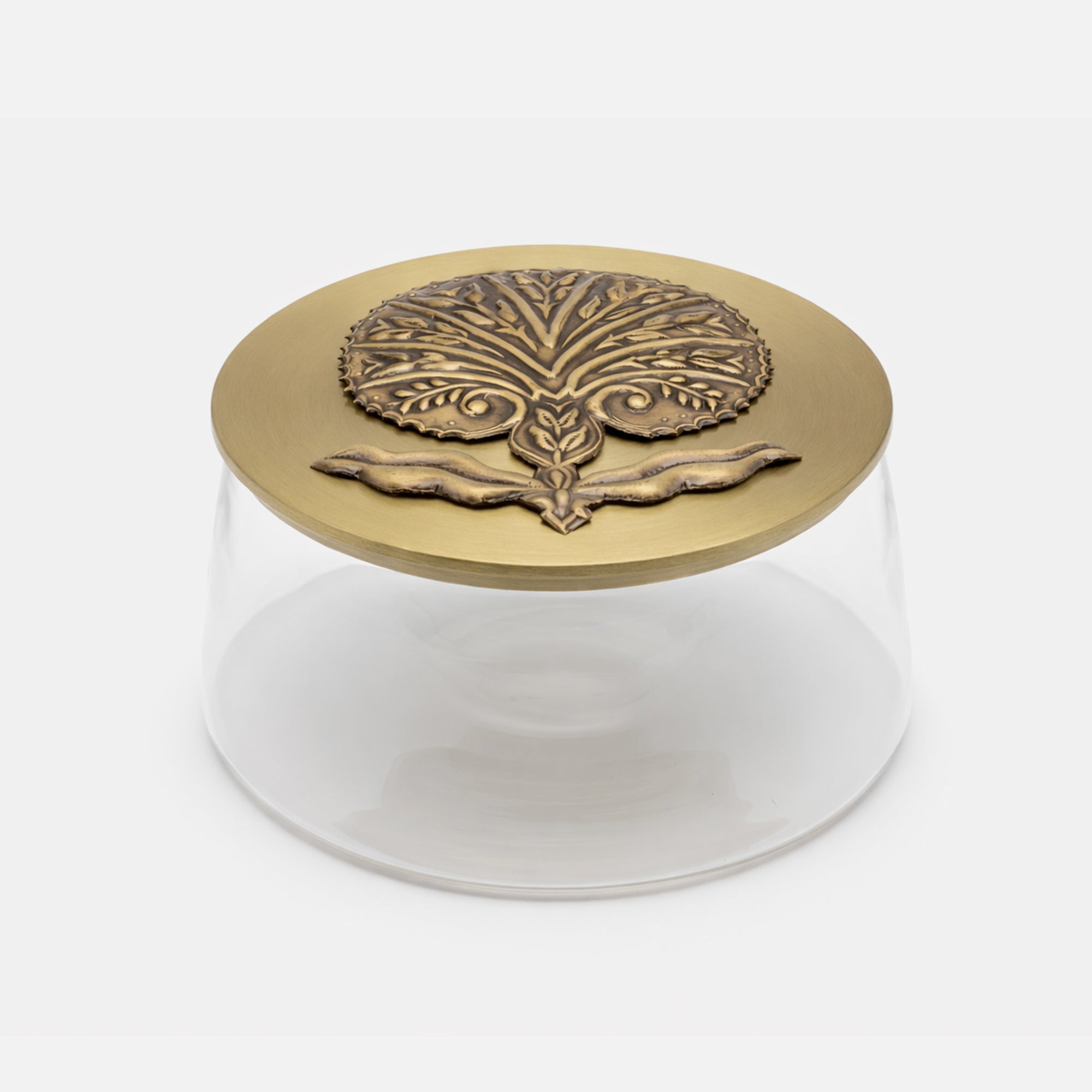 Candy Jar – Embossed Flower Sahara Rose (Large)