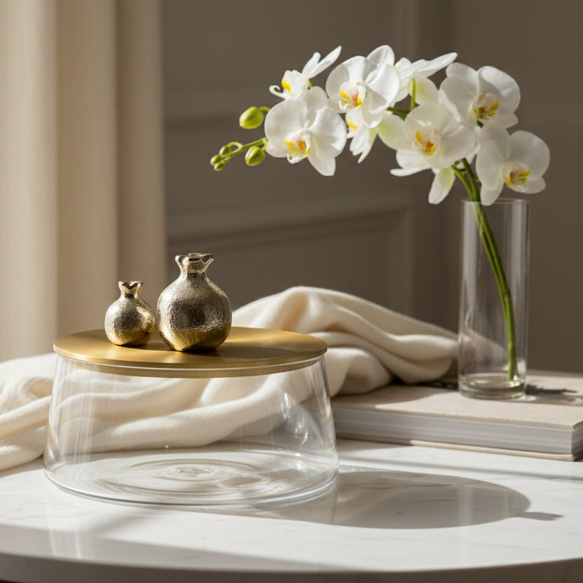 Candy Jar with Aluminium Lid – Silver Plated (Large)