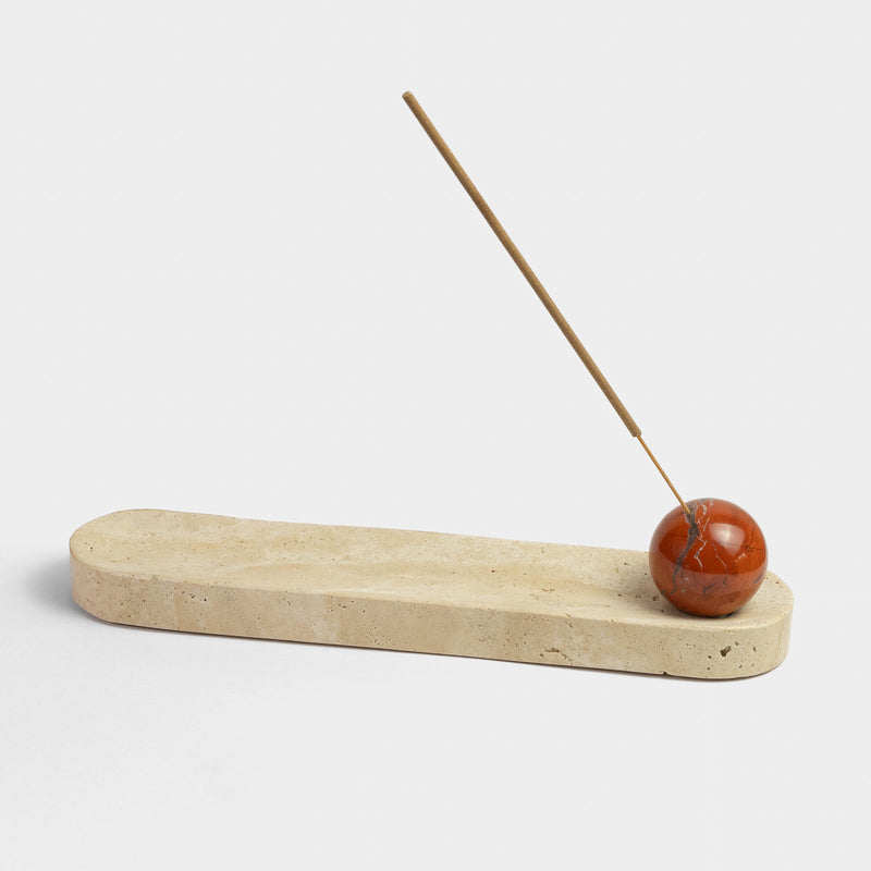 Ghaf Incense Set - Red Jasper Edition with 2 Incense: Citrus Patchouli and Blush Peony