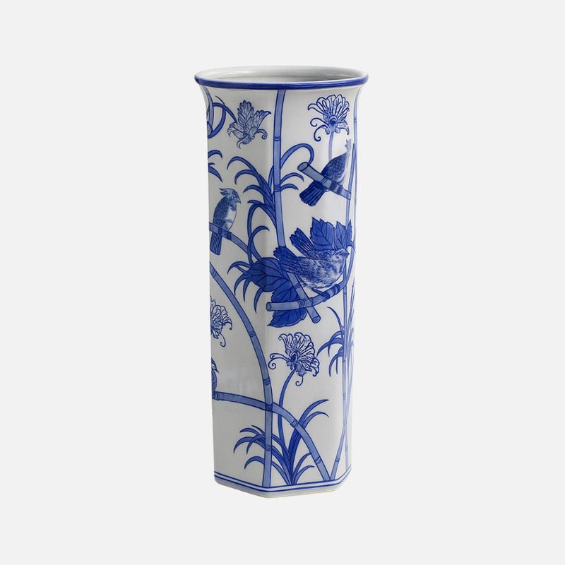 مزهرية من الخيزران بنمط صيني، ارتفاع 45 سم، قطر 20 سم