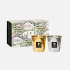 Baobab Collection Aurum & Les Exclusives candle duo gift set, two 190g candles, front view