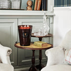Baobab Collection Encre De Chine 4-wick scented candle in mouth-blown glass, 1.1kg, styled in a room setting 2