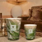Baobab Collection Leaves Marius 5-wick scented candle in mouth-blown glass, 3kg, styled in a room setting
