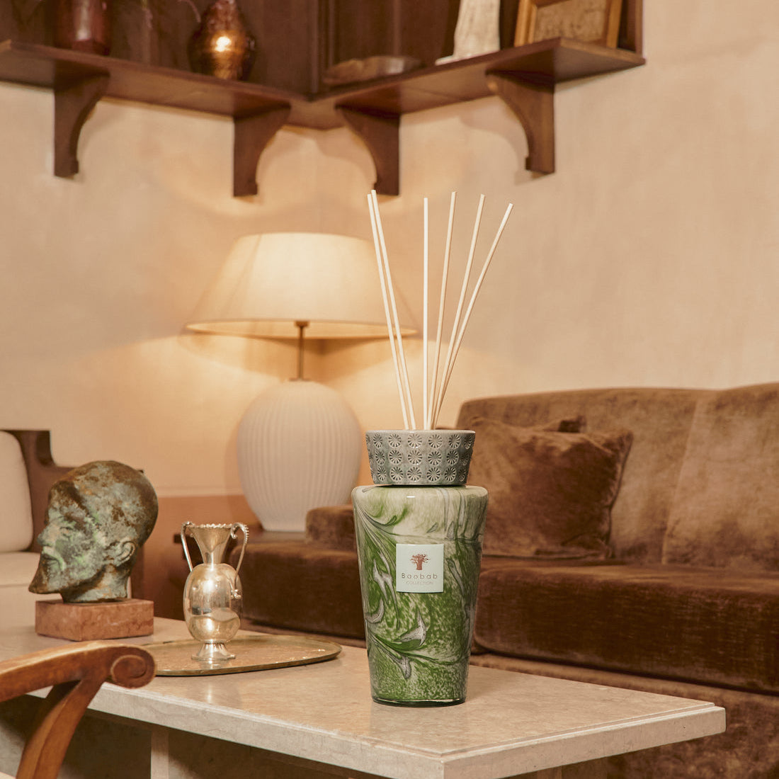 Baobab Collection Leaves Marius Totem reed diffuser, 5 litres, styled in a room setting