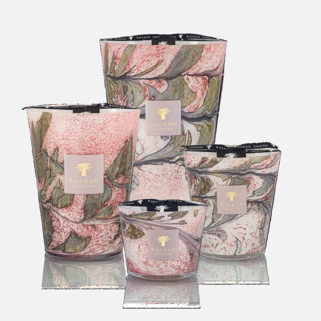 Baobab Collection Manon 5-wick scented candle in mouth-blown glass, 3kg, front view (2)