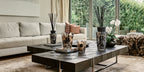 Baobab Collection Pearls Black 4-wick scented candle in mouth-blown glass, 1.1kg, styled in a room setting (4)