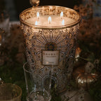 Baobab Collection Rosace 7-wick scented candle in mouth-blown glass, 6.5kg, styled in a room setting (4)