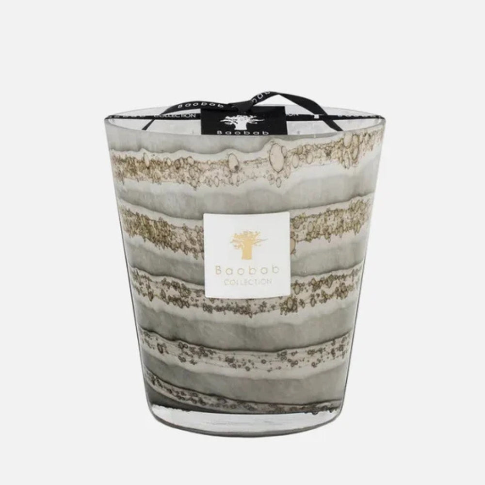 Baobab Collection Sand Atacama 4-wick scented candle in mouth-blown glass, 1.1kg, front view (2)