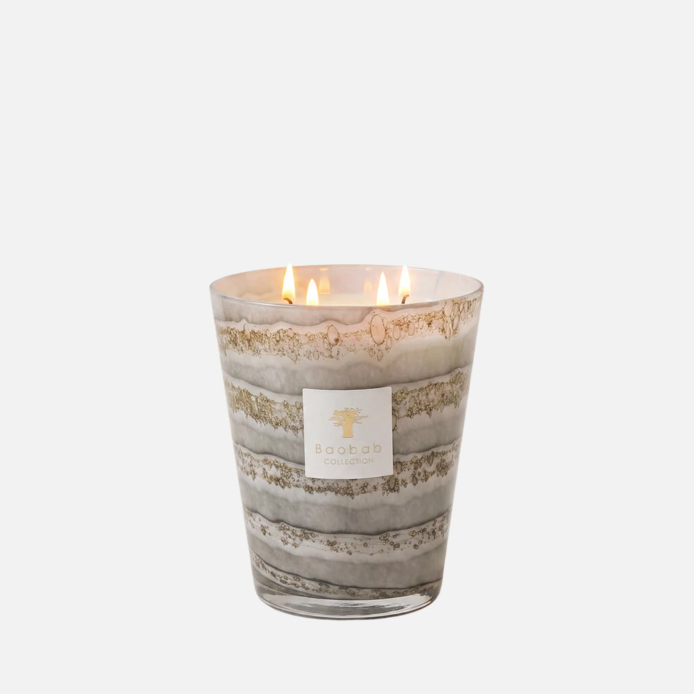 Baobab Collection Sand Atacama 4-wick scented candle in mouth-blown glass, 1.1kg, front view
