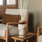 Baobab Collection Sand Siloli reed diffuser, 500ml, styled in a room setting