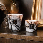 Baobab Collection Stones Marble 4-wick scented candle in mouth-blown glass, 1.1kg, viewed from above