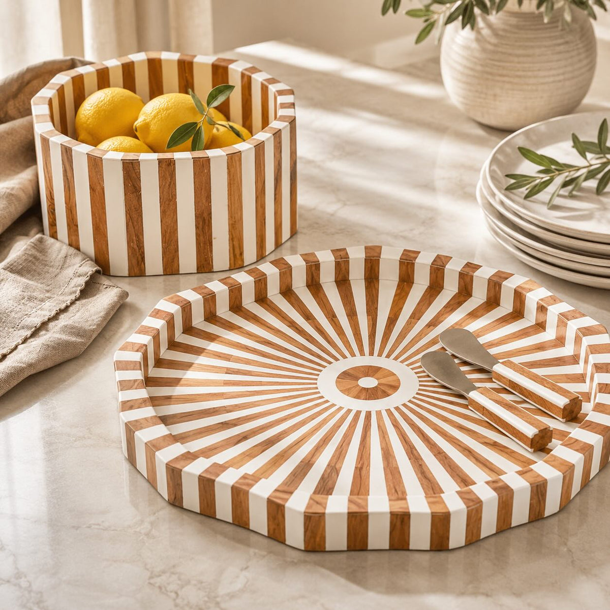 Lyra Inlay Tray, 60cm