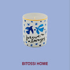 Bitossi Home Forever Always scented candle in a decorated porcelain vessel, detail view